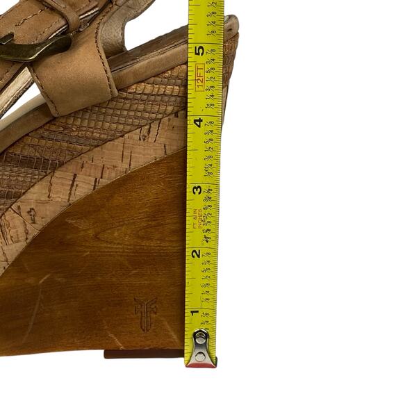 Frye Women’s Bridget Ornament Brown Wedge Sandal Size US 10 - Picture 13 of 13